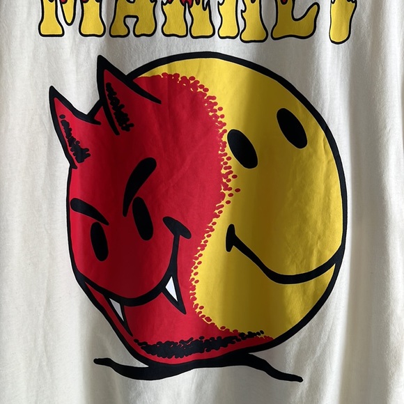 Market SMILEY® Good VS Evil Mens T-Shirt 100% Cotton - Picture 7 of 10
